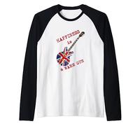 happiness is a warm gun electric guitar Raglan Baseball Tee