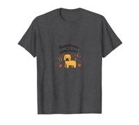 Happiness is a Warm Puppy - Cute Dog Lover Quote T-Shirt, Men, Dark Heather Grey, XL