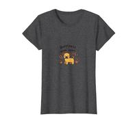 Happiness is a Warm Puppy - Cute Dog Lover Quote T-Shirt, Women, Dark Heather Grey, XXL