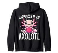 Happiness Is an Axolotl Cute Animal Zip Hoodie