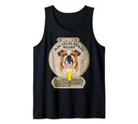 Happiness Is An Old Man With A Beer English Bulldog Tank Top