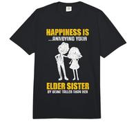 Happiness is Annoying Elder Sister Funny Little Sister Comfort Colors Adult Heavyweight T-Shirt