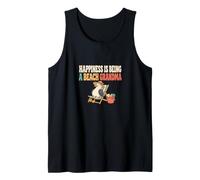Happiness is Being a Beach Grandma Coastal Nana Humor Tank Top