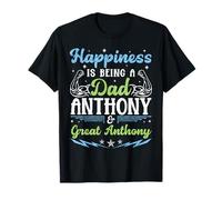 Happiness is Being A Dad Anthony Great Anthony Strong Arm T-Shirt