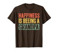 Happiness is Being A Grandpa Shirt Men Fathers Day T-Shirt, Men, Brown, 3X-Large