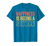 Happiness is Being A Grandpa Shirt Men Fathers Day T-Shirt, Men, Sapphire Blue, 3X-Large