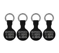 Happiness Is Being A Mimi Silicone Case Compatible with AirTag Holder Cover with Keychain Ring