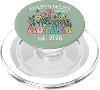 Happiness is Being a Mother 2026 Mom to Be Soon to Be Mommy PopSockets PopGrip for MagSafe