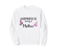 Happiness Is Being A Mother Butterfly Mom Present Sweatshirt
