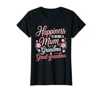 Happiness is Being A Mum Grandma Great Grandma Mother's Day T-Shirt