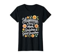 Happiness is Being A Mum Grandma Great Grandma Mother's Day T-Shirt
