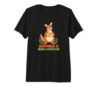 Happiness is Being a Pouch Dad Kangaroo Baby New Dad Premium T-Shirt