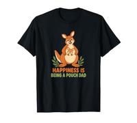 Happiness is Being a Pouch Dad Kangaroo Baby New Dad T-Shirt