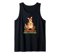 Happiness is Being a Pouch Dad Kangaroo Baby New Dad Tank Top