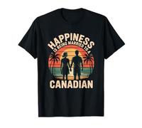 Happiness is Being Married to A Canadian Wife Husband T-Shirt