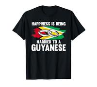 happiness is being married to a guyanese Guyana T-Shirt