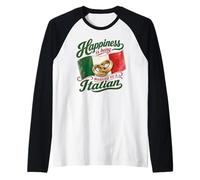 Happiness is Being Married to A Italian Proud Happy Spouse Raglan Baseball Tee