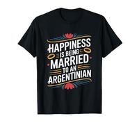 Happiness is Being Married to an Argentinian Husband Wife T-Shirt