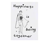 'Happiness Is Being Together ' Temporary Tattoo - Water Resistant, Skin-Safe, Non-Toxic Transfer (TO00076535)