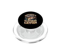 Happiness Is Catching a Flathead Catfish Angler Fishing PopSockets PopGrip for MagSafe