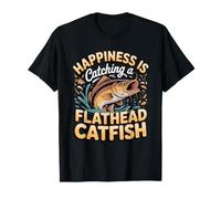 Happiness is Catching a Flathead Catfish Angler Fishing T-Shirt