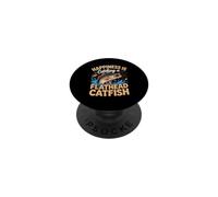 Happiness Is Catching a Flathead Catfish Angler PopSockets Adhesive PopGrip