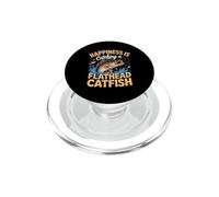 Happiness Is Catching a Flathead Catfish Angler PopSockets PopGrip for MagSafe