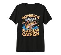 Happiness is Catching a Flathead Catfish Angler Premium T-Shirt