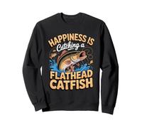 Happiness Is Catching a Flathead Catfish Angler Sweatshirt