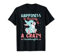 Happiness Is Having A Crazy Granddaughter Design Bunny T-Shirt