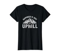 Happiness is Just Uphill Value Graphic T-Shirt, Women, Black, S