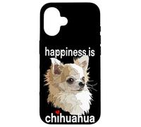 Happiness Is Long Haired Chihuahua Long Hair Chiwawa Mom Dad Case for iPhone 16