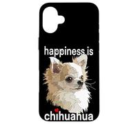 Happiness Is Long Haired Chihuahua Long Hair Chiwawa Mom Dad Case for iPhone 16 Plus