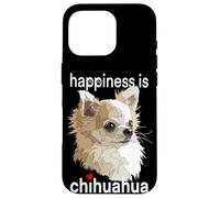 Happiness Is Long Haired Chihuahua Long Hair Chiwawa Mom Dad Case for iPhone 16 Pro