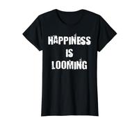 Happiness is Looming Value Graphic T-Shirt, Women, Black, L