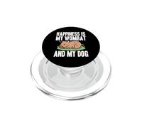 Happiness Is My Wombat And My Dog Australian Lover PopSockets PopGrip for MagSafe