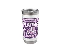 Happiness is Playing Bunco Design for a Bunco Babe Stainless Steel Insulated Tumbler