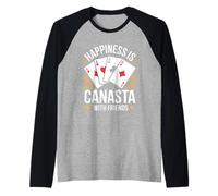 Happiness is Playing Canasta Card Game with The Friends Raglan Baseball Tee