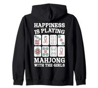 Happiness Is Playing Mahjong With The Girls Tile Game Lovers Zip Hoodie