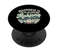 Happiness Is Playing Mahjong With The MahGirls PopSockets Adhesive PopGrip