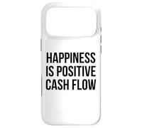 Happiness Is Positive Cash Flow Bold Black Text Design Case for iPhone 17 Pro Max