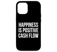 Happiness Is Positive Cash Flow Bold White Text Design Case for iPhone 12/12 Pro