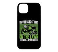Happiness is Stripes on the Lawn and a Witness Lawn Mowing Case for iPhone 14 Plus