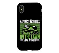 Happiness is Stripes on the Lawn and a Witness Lawn Mowing Case for iPhone X/XS