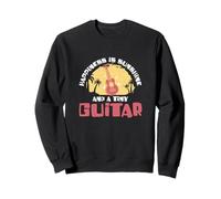 Happiness Is Sunshine And A Tiny Guitar Funny Ukulele Player Sweatshirt