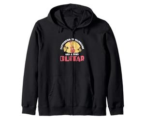 Happiness Is Sunshine And A Tiny Guitar Funny Ukulele Player Zip Hoodie