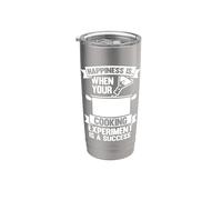 Happiness is When Your Cooking Experiment - Cook Chef Stainless Steel Insulated Tumbler