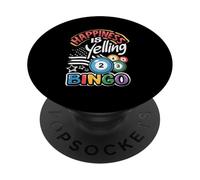 Happiness Is Yelling Bingo USA American Flag Patriotic PopSockets Adhesive PopGrip