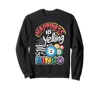 Happiness Is Yelling Bingo USA American Flag Patriotic Sweatshirt