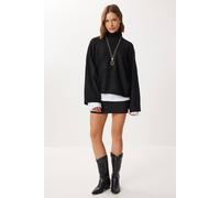 Happiness Istanbul Women's Batwing Sleeve Turtleneck Sweater in Black Happiness Istanbul Black One Size